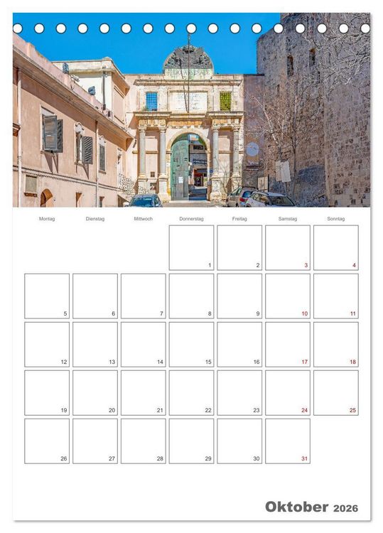 Produktbild: Cagliari - Urlaubsplaner (Tischkalender 2026 DIN A5 hoch), CALVENDO Monatskalender