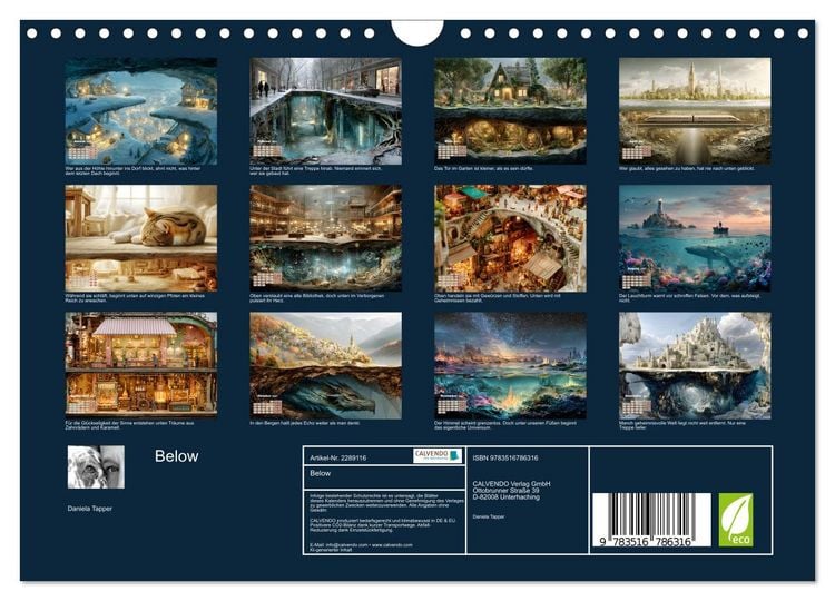 Produktbild: Below (Wandkalender 2027 DIN A4 quer), CALVENDO Monatskalender