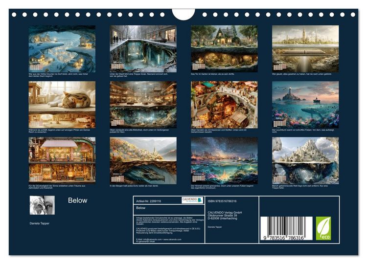 Produktbild: Below (Wandkalender 2027 DIN A4 quer), CALVENDO Monatskalender