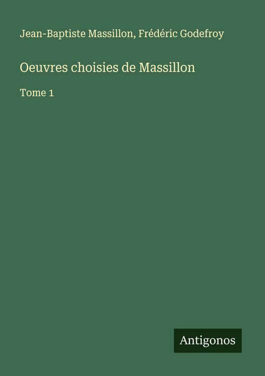 Produktbild: Oeuvres choisies de Massillon
