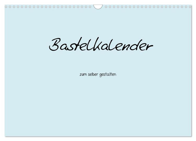 Produktbild: Bastelkalender - hell Blau (Wandkalender 2026 DIN A3 quer), CALVENDO Monatskalender