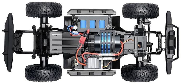 Produktbild: Amewi Dirt Climbing SUV Safari Brushed 1:10 RC Modellauto Elektro Crawler Allradantrieb (4WD) RtR 2,4 GHz Inkl. Akku und Ladeger&auml;t, mit Lichteffekt,