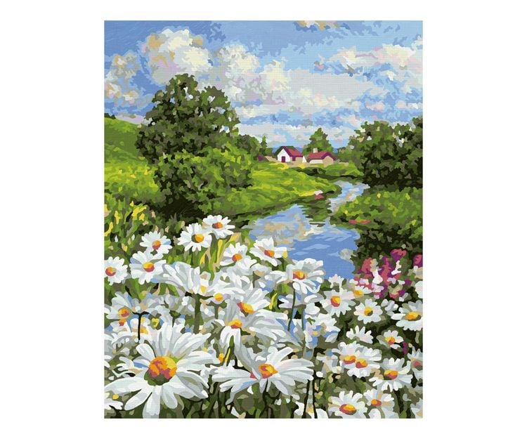 Schipper 609240899 - Malen nach Zahlen, Meisterklasse Klassiker, Margeritenwiese, 24x30cm