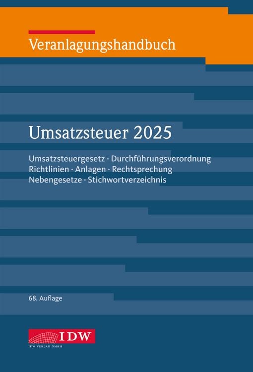 Produktbild: Veranlagungshandbuch Umsatzsteuer 2025, 68. Auflage