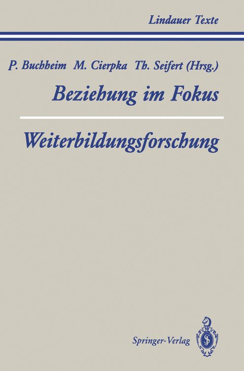 Produktbild: Teil 1 Beziehung im Fokus Teil 2 Weiterbildungsforschung