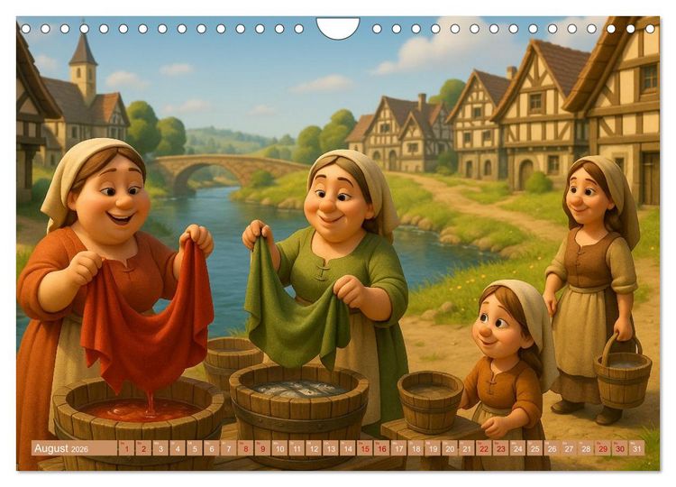 Produktbild: Im Mittelalter handgemacht (Wandkalender 2026 DIN A4 quer), CALVENDO Monatskalender