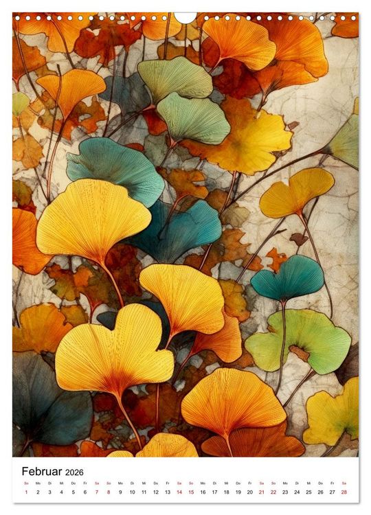 Produktbild: Ginkgo Biloba Sch&ouml;nheit (Wandkalender 2026 DIN A3 hoch), CALVENDO Monatskalender