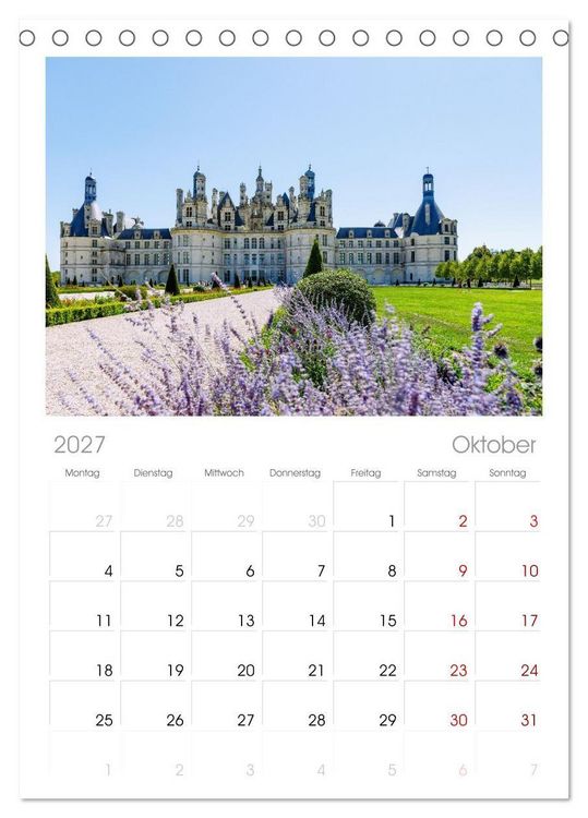 Produktbild: Tischplaner 2027 - Zauberhaftes Tal der Loire. Charmante St&auml;dte und pr&auml;chtige Schl&ouml;sser (A5 Tischkalender zum Aufstellen) CALVENDO