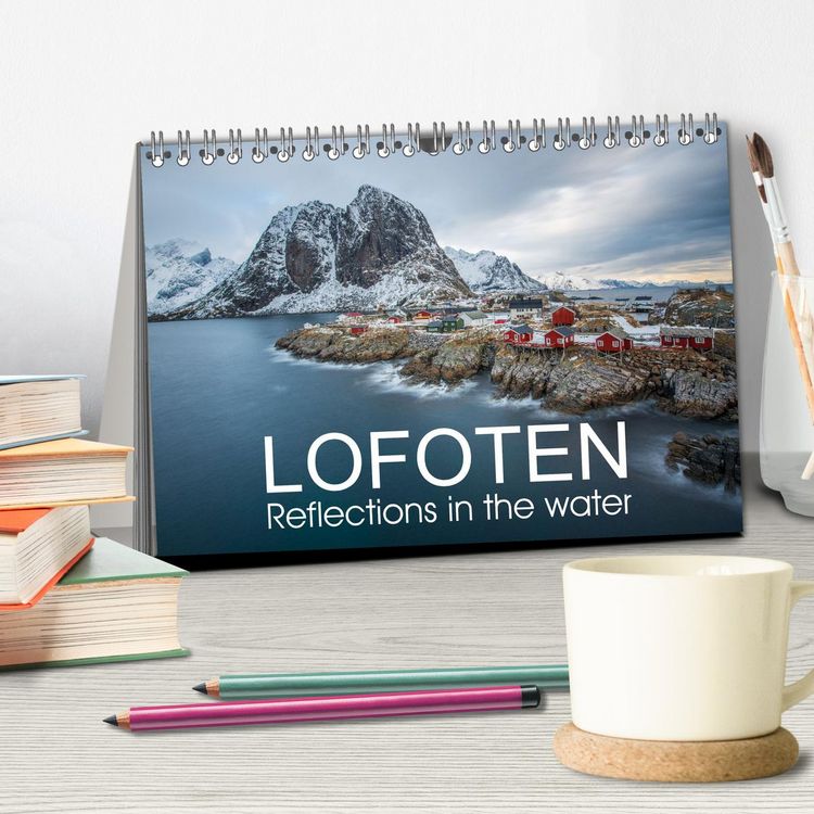 Produktbild: Lofoten Reflections in the water (Desk Calendar 2026 DIN A5 landscape), CALVENDO 12 Month DeskCalendar