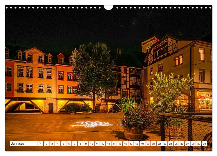 Produktbild: Rund um die Kr&auml;merbr&uuml;cke - Ein St&uuml;ck Mittelalter in Erfurt (Wandkalender 2026 DIN A3 quer), CALVENDO Monatskalender
