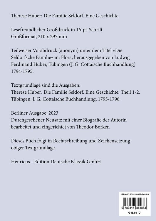 Produktbild: Die Familie Seldorf (Gro&szlig;druck)