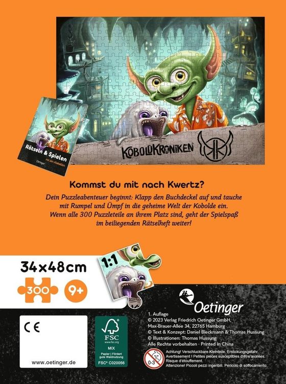 Produktbild: KoboldKroniken. Puzzle im Buch. 300 Teile