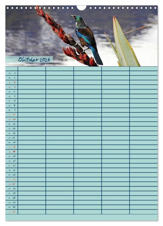 Produktbild: Tierischer Familienplaner (Wandkalender 2026 DIN A3 hoch), CALVENDO Monatskalender