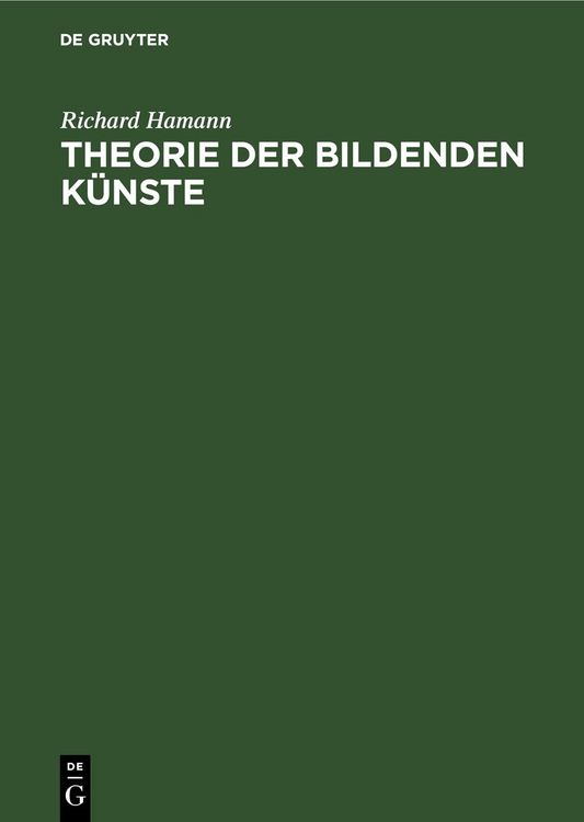Produktbild: Theorie der bildenden K&uuml;nste