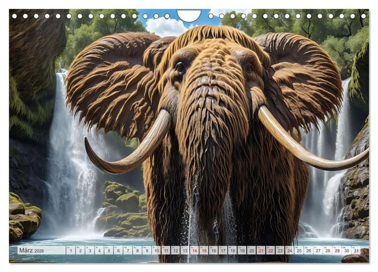 Produktbild: Im urzeitlichen Reich des Mammuts (Wandkalender 2026 DIN A4 quer), CALVENDO Monatskalender