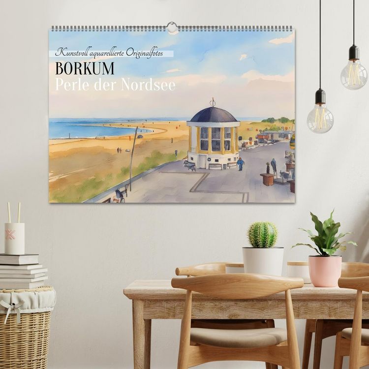 Produktbild: BORKUM Perle der Nordsee (Wandkalender 2026 DIN A2 quer), CALVENDO Monatskalender