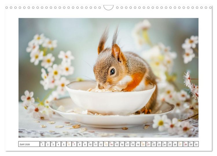Produktbild: Lustige Eichh&ouml;rnchen (Wandkalender 2026 DIN A3 quer), CALVENDO Monatskalender