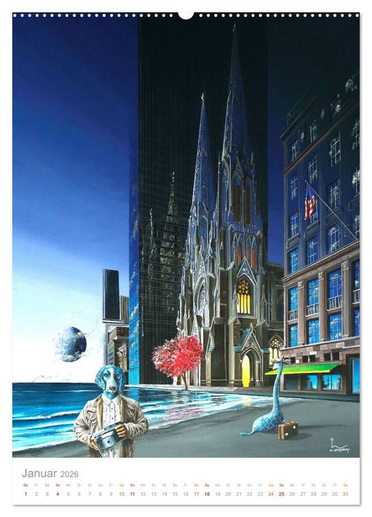 Produktbild: Blau Tr&auml;umen (Wandkalender 2026 DIN A2 hoch), CALVENDO Monatskalender