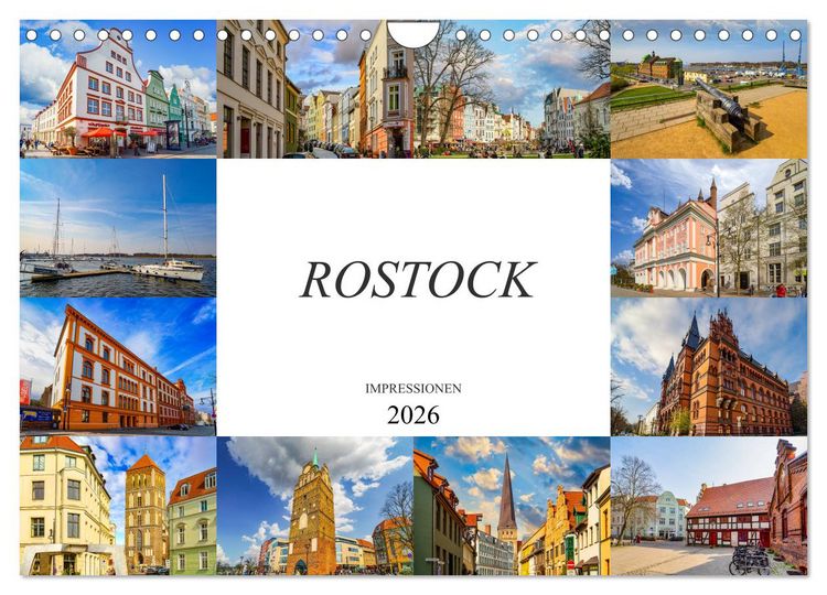 Produktbild: Rostock Impressionen (Wandkalender 2026 DIN A4 quer), CALVENDO Monatskalender