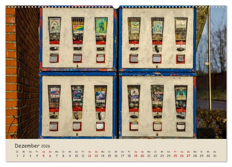 Produktbild: Kaugummiautomaten (hochwertiger Premium Wandkalender 2026 DIN A2 quer), Kunstdruck in Hochglanz