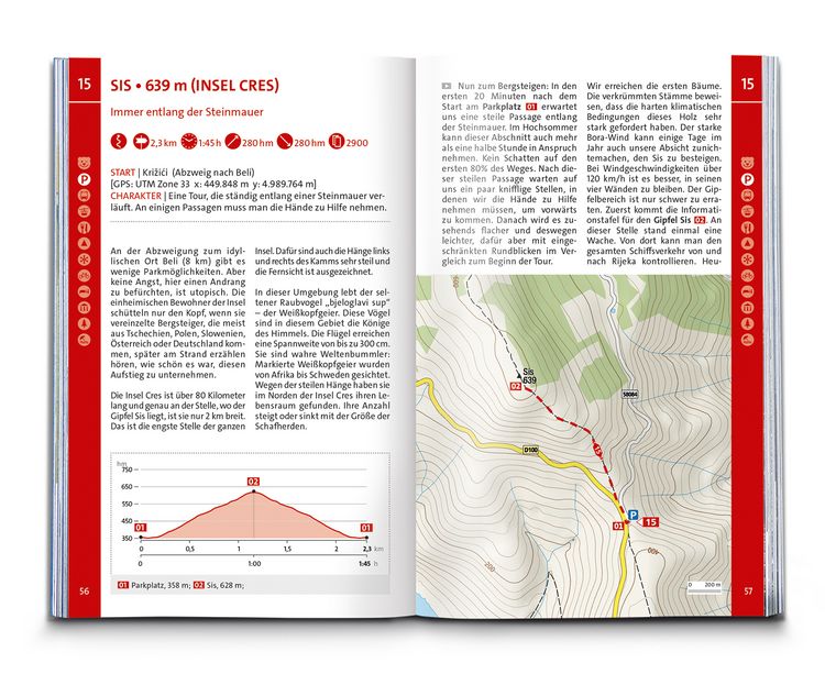 Produktbild: KOMPASS Wanderf&uuml;hrer Dalmatien mit Inseln, Velebit-Gebirge und Plitvicer Seen, 55 Touren mit Extra-Tourenkarte