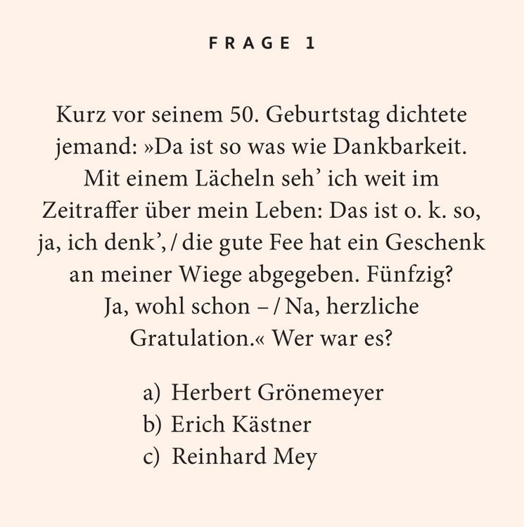 Produktbild: 50. Geburtstag. Das Quiz