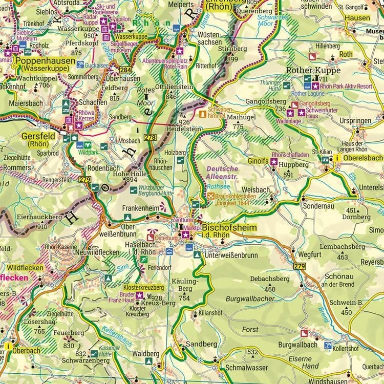 Produktbild: freytag & berndt Freizeitkarte Rh&ouml;n 1:120.000