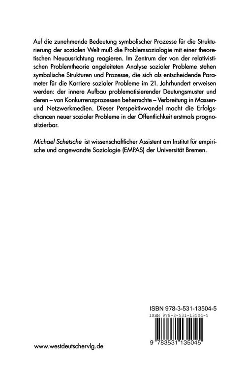 Produktbild: Wissenssoziologie sozialer Probleme