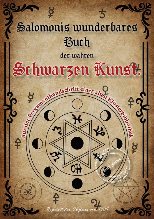 Produktbild: Salomonis wunderbares Buch der wahren Schwarzen Kunst. Schl&uuml;ssel zur Geisterwelt. Der Stein der Weisen. Die Zauberkr&auml;fte der W&uuml;nschelrute.
