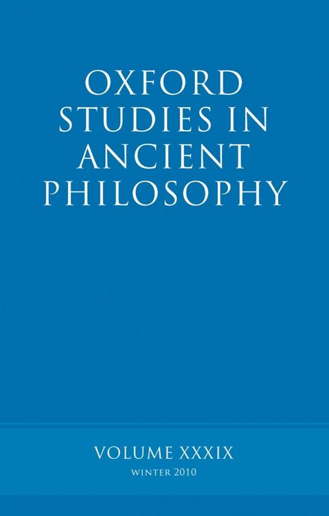 Produktbild: Oxford Studies in Ancient Philosophy volume 39