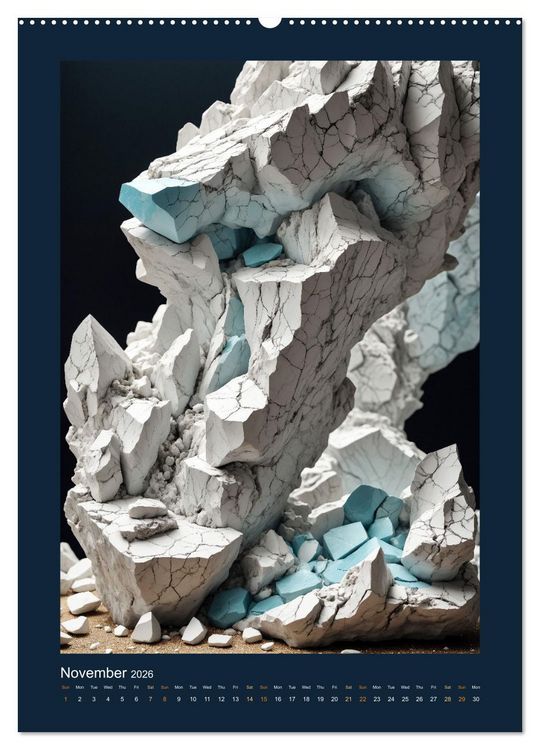 Produktbild: Fantastic Minerals - Mysterious Treasures (Wall Calendar 2026 DIN A2 portrait), CALVENDO 12 Month Wall Calendar