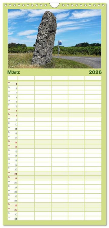 Produktbild: Familienplaner 2026 - Belle Ile en Mer - Ein bretonisches Paradies mit 5 Spalten (Wandkalender, 21 x 45 cm) CALVENDO