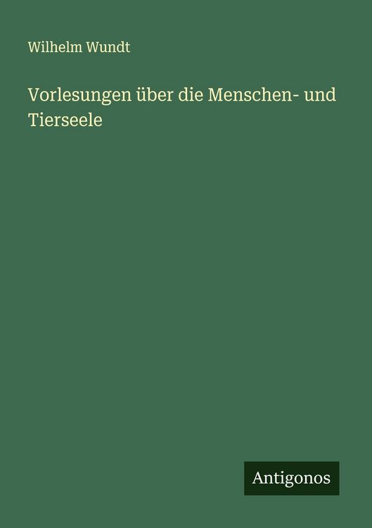 Produktbild: Vorlesungen &uuml;ber die Menschen- und Tierseele