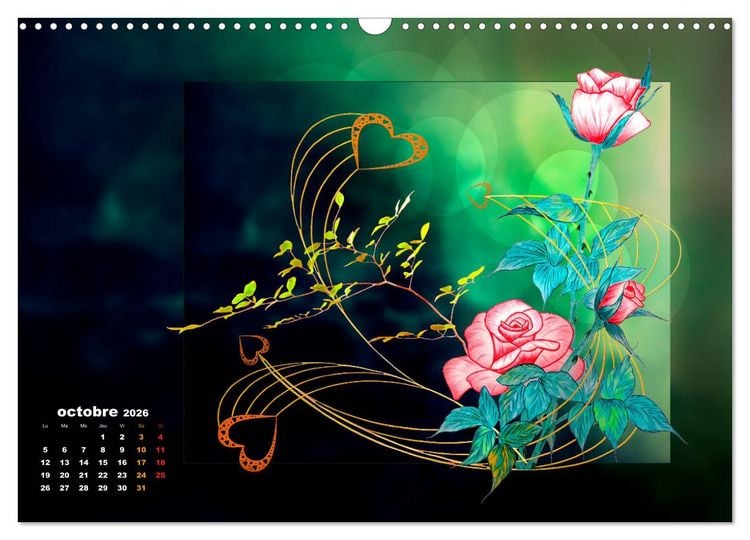 Produktbild: Images d'art Ikebana (Calendrier mural 2026 DIN A3 vertical), CALVENDO calendrier mensuel