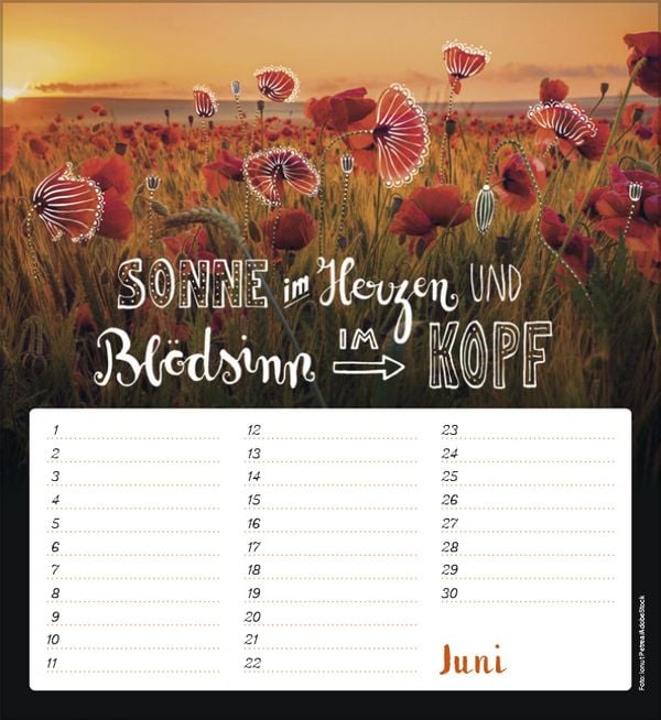 Produktbild: Geburtstagskalender Im herzen barfu&szlig;
