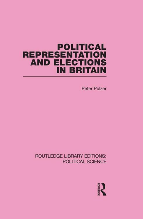 Produktbild: Political Representation and Elections in Britain