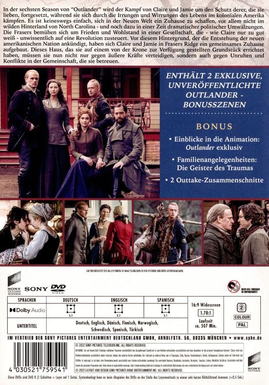 Produktbild: Outlander - Die komplette sechste Season [4 DVDs]