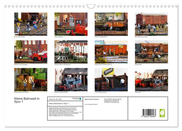 Produktbild: Kleine Bahnwelt in Spur 1 (Wandkalender 2026 DIN A3 quer), CALVENDO Monatskalender