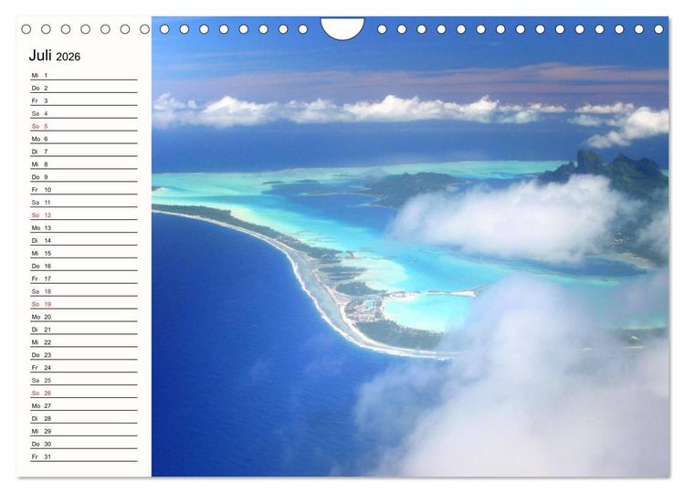 Produktbild: Paradiese. Karibik und S&uuml;dsee &uuml;ber und unter Wasser (Wandkalender 2026 DIN A4 quer), CALVENDO Monatskalender