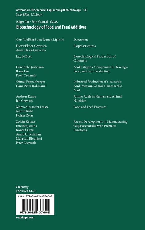Produktbild: Biotechnology of Food and Feed Additives