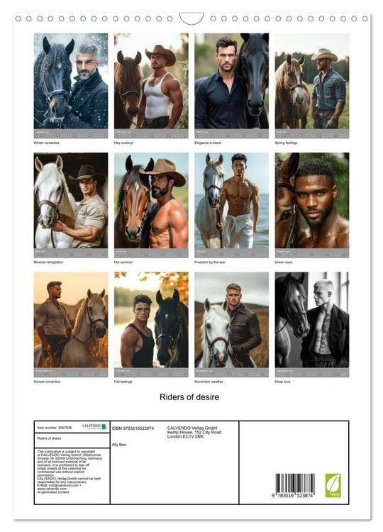 Produktbild: Riders of desire (Wall Calendar 2026 DIN A3 portrait), CALVENDO 12 Month Wall Calendar