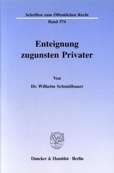 Produktbild: Enteignung zugunsten Privater.