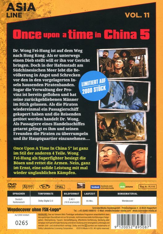 Produktbild: Asia Line: Once upon a time in China 5 - Dr. Wong gegen die Piraten [LE]