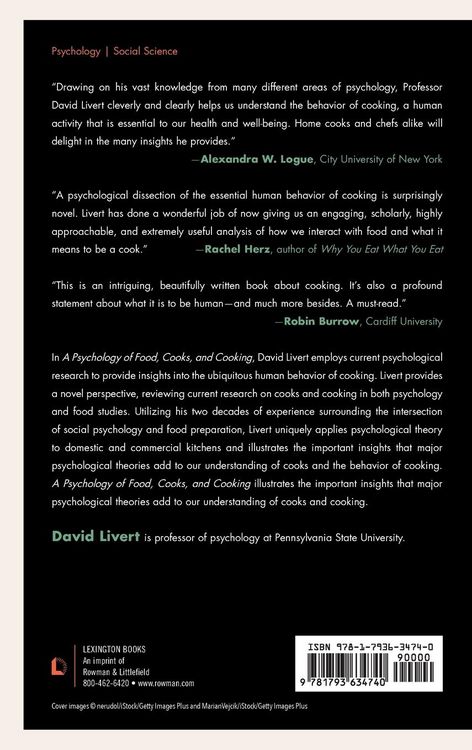 Produktbild: Psychology of Food, Cooks, and Cooking
