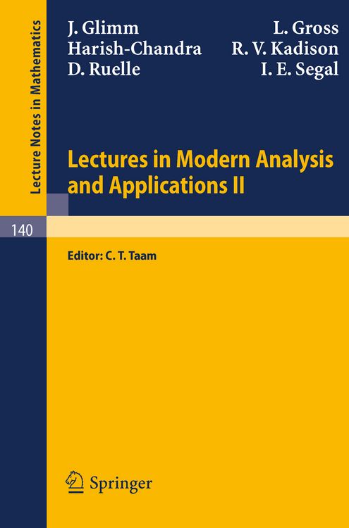 Produktbild: Lectures in Modern Analysis and Applications II