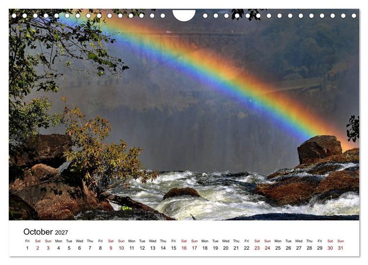 Produktbild: World natural heritage Victoria Falls - The smoke that thunders (Wall Calendar 2027 DIN A4 landscape), CALVENDO 12 Month Wall Calendar