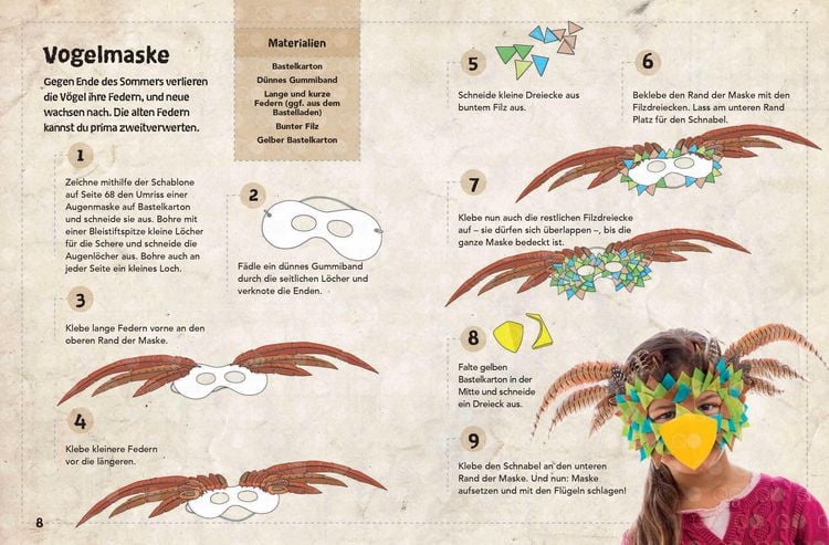 Produktbild: Das Naturbastelbuch f&uuml;r Kinder. 41 Projekte zum Basteln mit allem, was Wald, Wiese und Strand hergeben