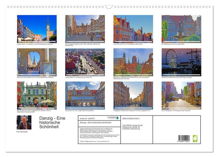 Produktbild: Danzig - Eine historische Sch&ouml;nheit (Wandkalender 2027 DIN A2 quer), CALVENDO Monatskalender