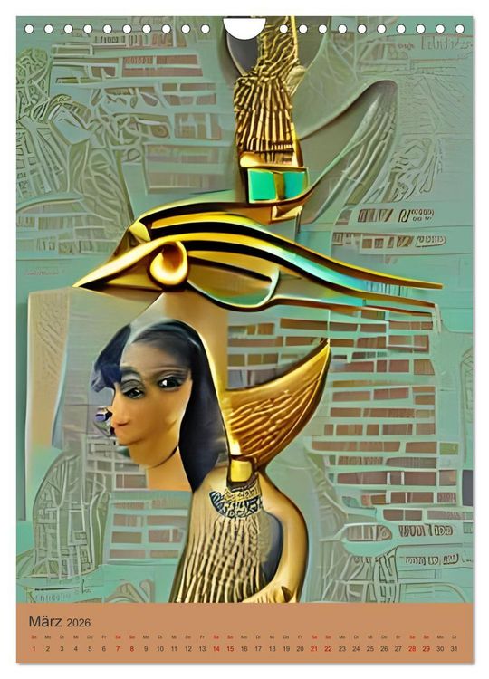 Produktbild: Altes &Auml;gypten - Computertr&auml;ume aus der KI (Wandkalender 2026 DIN A4 hoch), CALVENDO Monatskalender