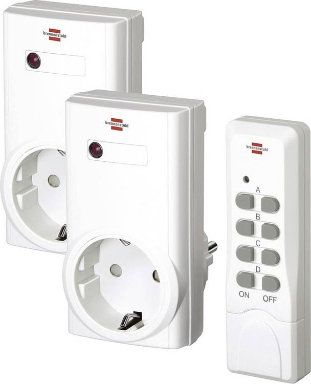 Produktbild: Brennenstuhl 1507150 FSK 433MHz Steckdosen-Set 2fach Steckdose 1000W